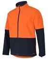 Hi Vis Three Layer Softshell Jacket, Microfleece, Breathable, Waterproof